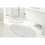 Mijölnir Juego de alfombrillas de baño de algodón 100% crema (2 piezas)